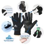 Gel Padded Thermal Gloves (1 Pair) with Wrist Straps, for Ice Figure Skating Skiing Snowboarding Winter Sports, Water Resistance Warm Flexible, Kids Adults Men & Women (Medium)