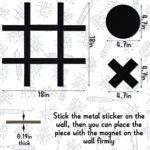 XEFINAL Wood Magnetic Tic Tac Toe Wall-Mount Game Fun Tic Tac Toe for Kids and Adults, Wood Board Travel Game Bedroom Playroom Wall Decals Modern Wall Art