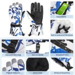 Zando Kids Gloves for Boys Girls Winter Snow Gloves Kids Ski Gloves Waterproof Insulated Snowboarding Gloves Outdoor Gloves Windproof Gloves Warm Gloves Toddler Gloves Mittens Pink 9-13