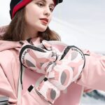 Aniywn Women’s Men’s Snow Gloves Sports Waterproof Ski/Snowboarding Gloves Fleece Lined Ski Mittens for Cold Weather