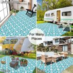 HEBE Outdoor Rug 4’x6′ Waterproof Plastic Straw Reversible Patio RV Camping Tent Mat Clearance Outside Doormat Area Rug ,Backyard,Deck,Picnic,Beach,Trailer,Apartment Balcony