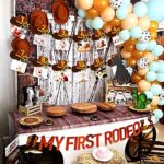 JeVenis 2 PCS My First Rodeo Banner My First Rodeo Birthday Decoration Cowboy Cowfirl First Birthday Party Themed Decoration First Birthday Party Decoration for Baby Shower Wild West