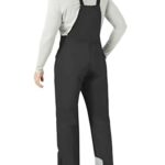 WULFUL Mens Insulated Snow Bibs Waterproof Winter Ski Pants Snowboarding Overalls Black