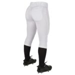 CHAMPRO Women’s Tournament Traditional Low-Rise Polyester Softball Pant, Large, White