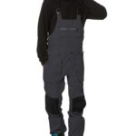 Men’s Snow Bibs Ski Pants Adjustable Snowboard Bib Outdoor Waterproof Insulated Ripstop Snowboarding Overalls Winter Grey