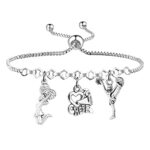 Lywjyb Birdgot Cheer Charm Bracelet Cheerleader Jewelry Cheer Gift Cheerleading Coach Gift (cheer br card)