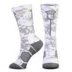 ChalkTalkSPORTS Lacrosse Woven Mid-Calf Socks | Lax Stick Head | Digital Camo | Size Small