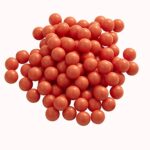 Lambid 100 X 50 Cal. Paintballs Ammo, Hard Nylon .50 Caliber Solid Rubber Balls for Self Defense Reusable Projectiles for Target Practice (Orange)