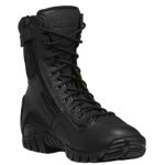 Tactical Research Khyber TR960Z 8″ Lightweight Black Tactical Boots for Men with Zipper – Designed for Police, EMS, and Security Personnel with Vibram Ibex Traction Outsole, Black – 9.5 R