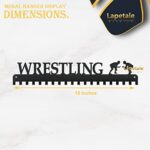 Lapetale Fashion Wrestling Medal Hanger Display Medal Holder Hanger Display Rack Frame with 20PCS Hanging Hooks Upgraded Extension Hooks Easy Install Easy to Use Wrestling Medal Display Rack