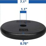 Yes4All 1-inch Dumbbell Plate, Black, 7.5 Pound (Pack of 1)