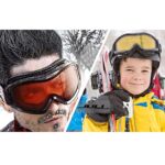 JULI Ski Goggle/Snow Snowboard Goggles for Men, Women & Youth – 100% UV Protection Anti-Fog Dual Lens(Black Frame+12% VLT Silver Len)