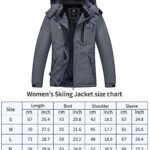 Pdbokew Women’s Skiing Snowboarding Jackets Fleece Hood Mountain Snow Coat