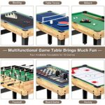 Giantex 10-in-1 Multi Game Table, Combo Game Table Set w/Hockey, Foosball Pool Ping-Pong Chess Cards Checkers Bowling, Shuffleboard, Backgammon, Adult Size Foosball Table for Game Room, Family