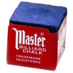 Master Billiard/Pool Cue Chalk Box, 12 Cubes, Blue