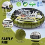 FDSPDO Snow Tube for Kids and Adult, 47 Inch Inflatable Pool Float, Snow Tubes for Sledding Heavy Duty, Snow Tubes with Handles and 0.7mm Thicken Bottom & Repair Kit