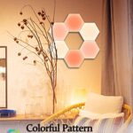 Hexagon Lights with Remote, Smart DIY Hexagon Wall Lights, Dual Control Hexagonal LED Light Wall Panels with USB-Power, Geometry Hex Lights Touch Used in Game Room Decor, Party