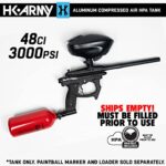 HK Army 48ci/3000psi Compressed Air HPA Paintball Tank Air System w/Regulator – Red