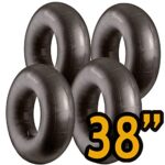 4 Pack 38″ Rubber Snow Tube | River Rafting, Sledding Float | Pool Closing Inner Tube | Truck Inner Tubes