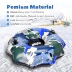 Jecoo Snow Tube, 47″ Inflatable Snow Sled for Kids and Adults, Thick Cold-Resistant PVC and Heavy Duty Material with Handles, Winter Toys for Outdoor Sledding Snow Tube Sports