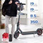 Greevego Electric Scooter?350W Motor?Up to 19MPH?19 Miles Long-Range Portable Folding Commuter E-Scooter for Adults,8.5″ Honeycomb Solid Tires,Dual Braking System & Adjustable Speed ????App