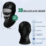 Obacle Balaclava Face Mask Men Women Hunting Cycling (Skull White Sharp Teeth)