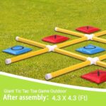 Tic Tac Toe Indoor Outdoor Game Set for Adults and Kids – (4.3Ft X 4.3Ft) Giant, Durable, and Portable Outdoor Play Equipment for Yard Lawn
