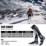 COOPLUS 2 Pack Ski Socks for Women Men Compression Knee High Winter Warm Socks for Skiing Snowboarding Outdoor Sports Gift
