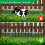 Xeeol 12 Pack Animal Barrier Fence, 13ft (L) x 17in (H) Decorative Garden Fencing Border for Yard, Rustproof Metal Wire No Dig Bottom Fence Panels for Dog and Rabbit, Outdoor Patio Decor