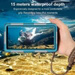 Underwater Snorkeling Diving Phone Case for iPhone 15/14/13/12/11 Pro Max/XR/XS/X Samsung Galaxy S23/S22/S21 Note 10/9/8/S10/S9/S8, Professional Underwater Photo & Video Housing (Teal-Blue)