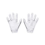 Under Armour Men’s F8 Football Gloves , (100) / White / Metallic Silver , X-Large