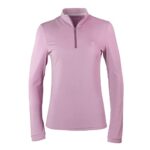 Harrison Howard Women’s Equestrian Sweat Absorption Quick Drying Horse Riding Long Sleeve Shirt 1/4 Zip Base Layer Plum Small