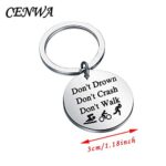 CENWA Triathlon Lover Gift Don’t Drown Don’t Crash Don’t Walk Keychain How to Be Triathlete Gift for Triathlon Athletes (Don’t Drown K)