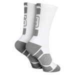 ChalkTalkSPORTS Custom Team Number Crew Socks | Athletic Socks White | 01