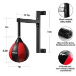 FITPLAY Speed Bag,4 Levels Height Adjustable Boxing Punching Bag, Wall Mount Punching Bag for Stress Relief and Fitness,Easy Install Reflex Ball Boxing Bag for Adults and Teenagers