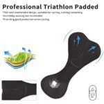 CGLRybO Triathlon Suits Mens One-Piece Sleeveless Trisuits Skin Wet Suit for Running Cycling Swimming