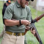 FAIRWIN Tactical Gun Belts, 1.5″ Heavy Duty Two Layer EDC Belt with Quick-Release Buckle – Reinforced Carry Belts Great for Wilderness Hunting Survival (Brown, L(Waist 42”-46”))