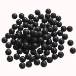 100 X .68 Cal Paintballs Reusable for Training, 68 Caliber Solid Nylon Paintball Ammo Kinetic Projectiles Seamless Reball for Self Defense (Black)