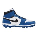 Nike Men’s Jordan 1 Mid TB Football Cleats White/Black-Royal Mid FJ6805-104 12