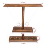 DreamToyz Ring Toss Games for Adults, Ring Toss Game, Outdoor Indoor Handmade Wooden Hooks Fast-paced Interactive Game for Bars, Home, Party, 15.7″ X 13″ Large Size, Brown