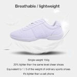 Mfreely Cheer Shoes for Women White Cheerleading Athletic Dance Shoes Flats Tennis Walking Sneakers for Girls White 6 B (M) US