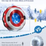 Instraella Extra Large Snow Tube for Kids and Adults, 55” Snow Sled with Sturdy Handles, 1.2mm Cold Proof Heavy Duty Material,Skiing Fun Toys for Winter Outdoor Party, Christmas and Thanksgiving gift