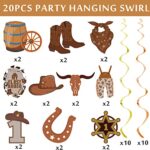 Cowboy Party Decorations My First Rodeo Birthday Party for Boy Supplies Western Theme Party Supplies Hanging Swirls Foil Cowgirl Birthday Decorations for Wild West Farm Country Party