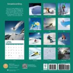 2024 Snowboarding Monthly Wall Calendar by Bright Day, 12 x 12 Inch Alpine Action Sports