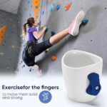 TOPHM Ceramic Rock Climbing Mug – Blue Pinch Hold Mug for Training Your Grip – 17.5 oz Climbing Camping Mug – Climbing Hold Mug with Highly Glued Realistic Climbing Grips