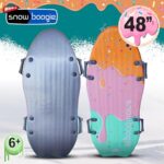 Wham-O Snowboogie Alpine Rocket 48″ | Double Rider Foam Snow Sleds | PE Foam Core Sled with Soft Handles | Slick Bottom for Speed & Control | Snow Sledding for Adults & Children