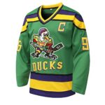 Mighty Ducks Jersey Movie Ice Hockey Jersey S-XXXL Charlie Conway #96 Adam Banks #99, 90S Hip Hop Clothing for Party(96-X-Large)