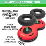 GoSports Heavy Duty 2 Person Winter Snow Tube with Premium Canvas Cover – America, Blue, Red or Retro