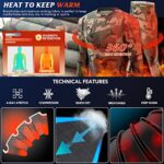romision Thermal Underwear for Men, Long Johns Set with Fleece Lined, Winter Hunting Gear Warm Base Layer Sport Top & Bottom