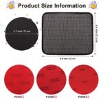 Windspeed 6+1 Pack Bowling Ball Sanding Pads with Bowling Towels, Bowling Ball Cleaning Pad 500/1000/2000 Bowling Ball Grit Pads